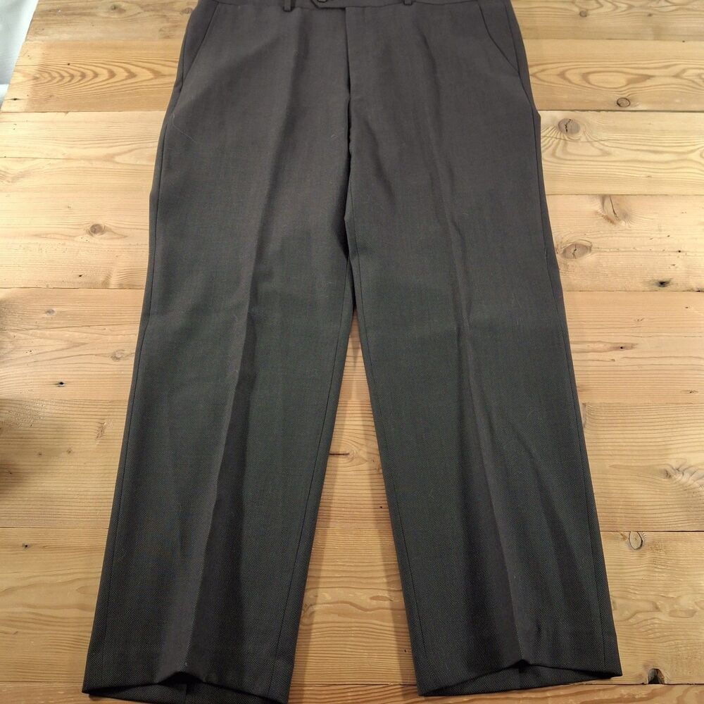 Pronto-uomo Platinum Super 100s Wool Dress Pants 40x30 Mens Brown